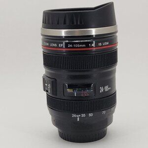 DSLR Camera Lens Travel Mug – 24-105mm | Insulated Coffee Cup | Photography Gift